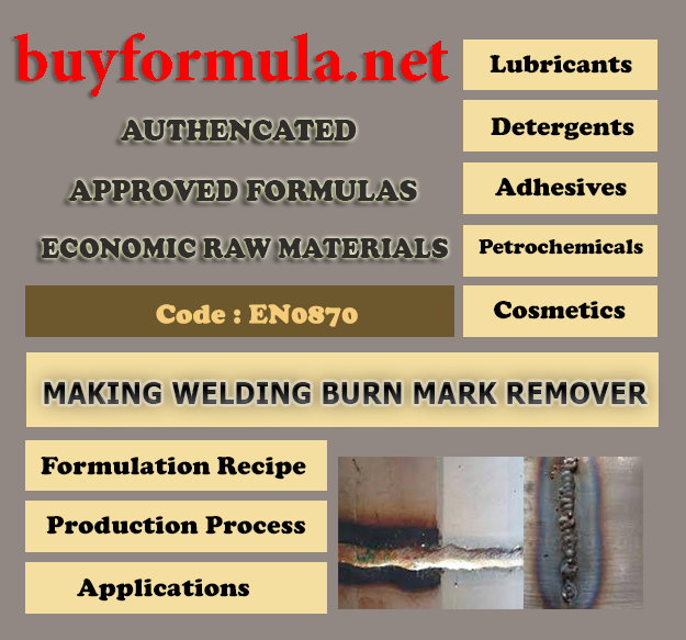 Making welding burn mark remover for metals